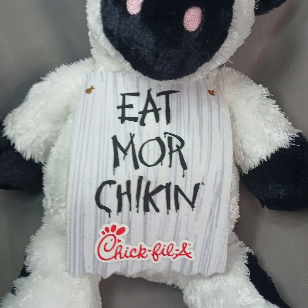 Chick-Fil-A Eat More Chicken Large Black White Cow 21
